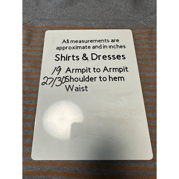 Anthropologie Gray Striped ELISE Ribbed Off Shoulder Sweater Size L - Picture 11 of 11